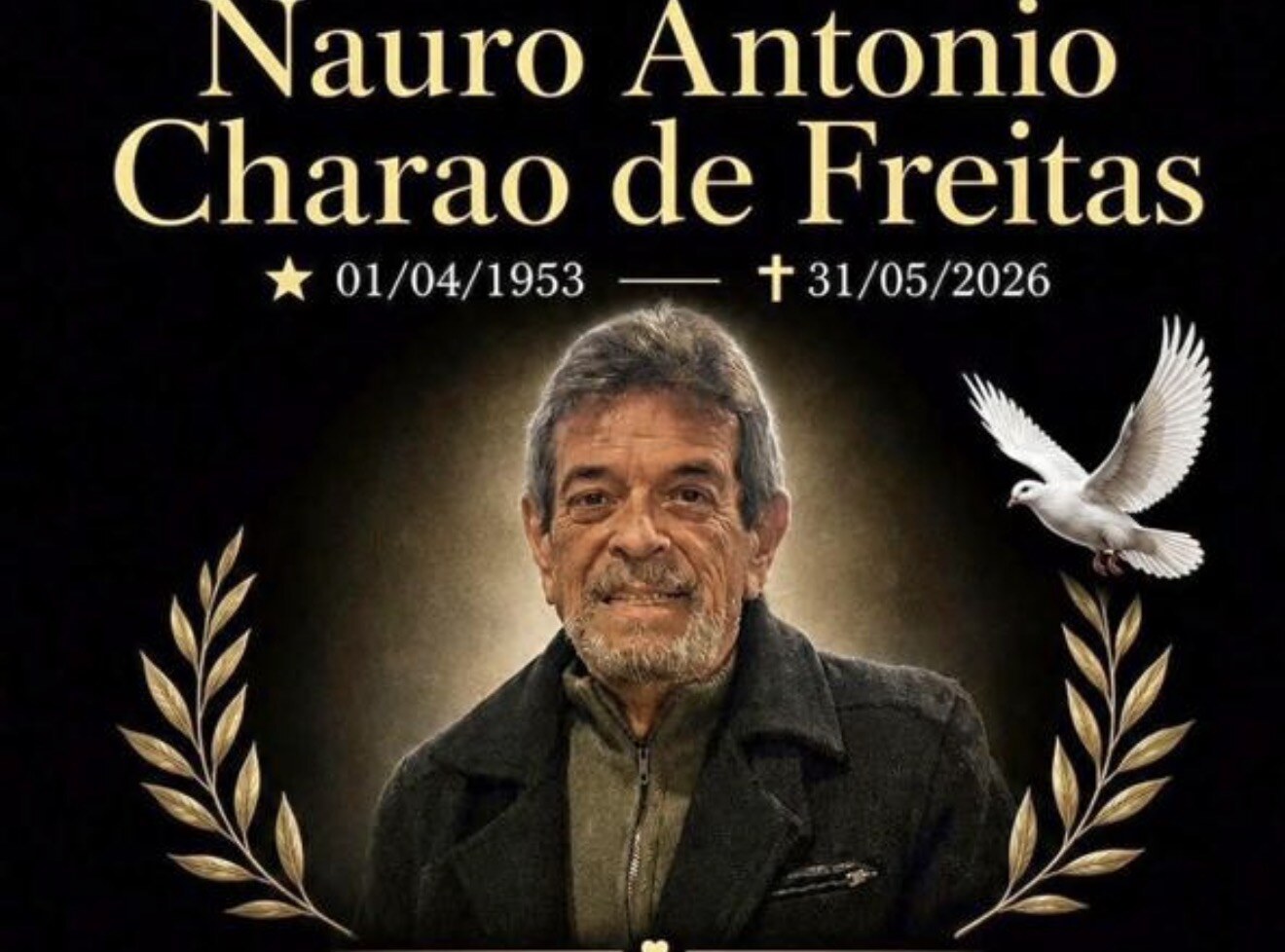Faleceu Nauro Charão de Freitas