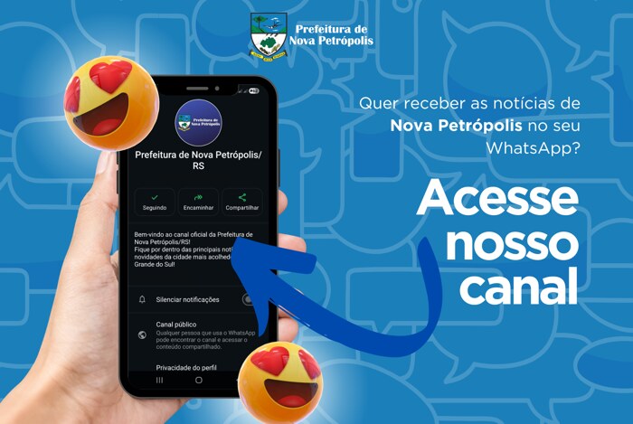 Prefeitura de Nova Petrópolis lança canal oficial de notícias no WhatsApp
