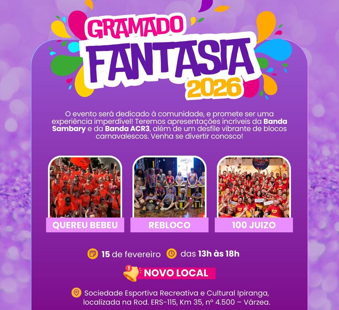 Programação do Gramado Fantasia no Lago Joaquina foi transferida de local
