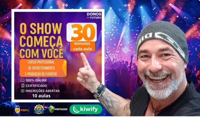 Especialista no setor do entretenimento vai promover live apresentando curso de Gestão do Entretenimento com foco em shows, eventos e parques temáticos