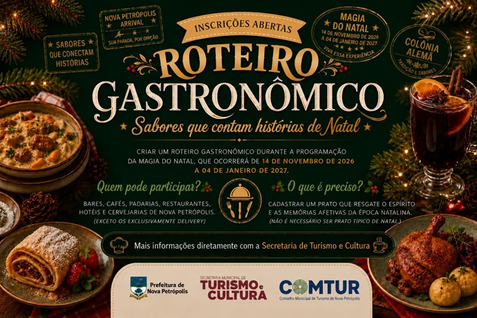 Prefeitura abre inscrições para empreendimentos interessados em participar do Passaporte Gastronômico Natal 2026