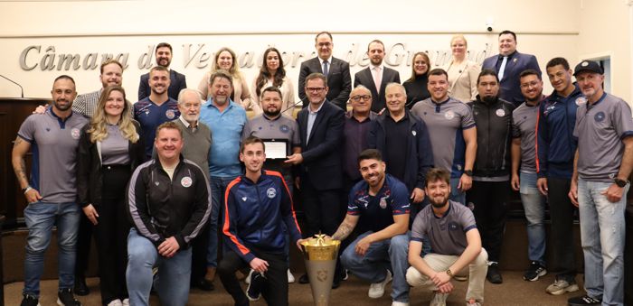 Centro Esportivo Gramadense recebe homenagem na Câmara de Vereadores pela conquista da Copa FGF