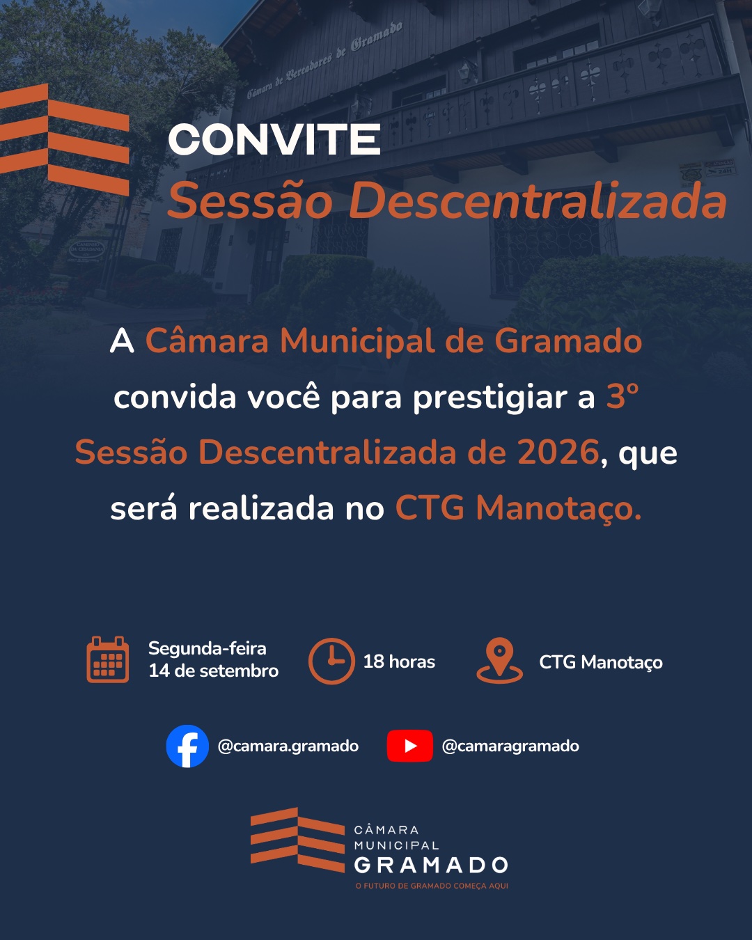 Câmara de Gramado realiza 3ª Sessão Descentralizada de 2026 no CTG Manotaço