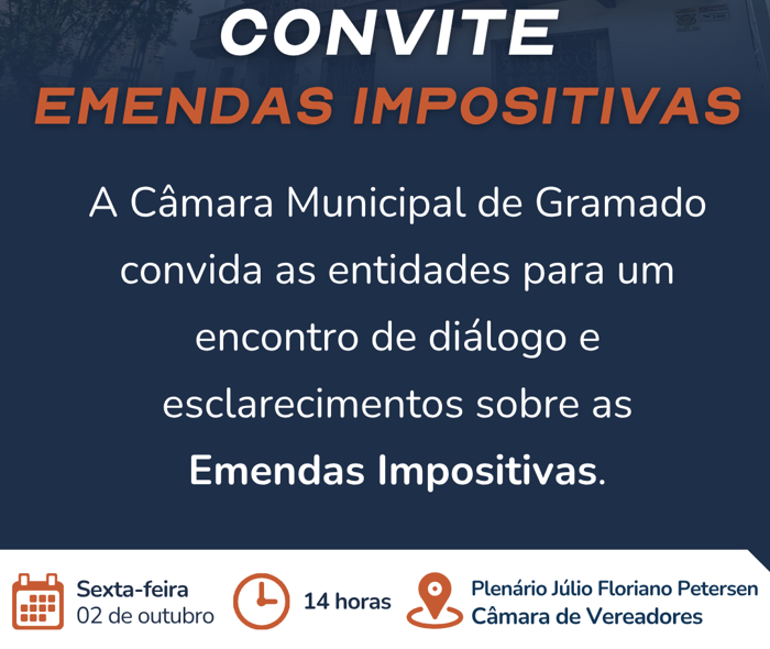 Câmara de Gramado promove encontro com entidades para esclarecer dúvidas sobre Emendas Impositivas